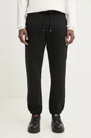 Bavlněné tepláky HUGO černá barva, s potiskem, 50530435