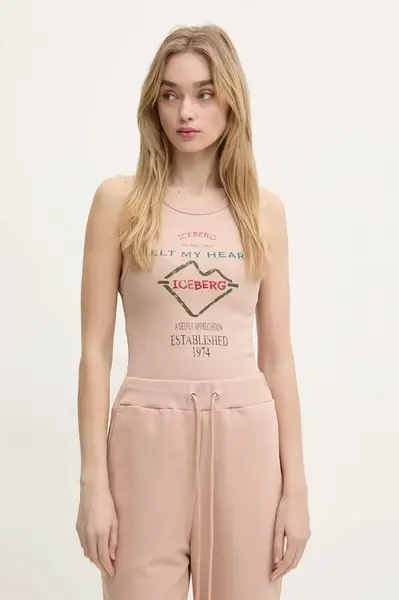 Top Iceberg dámský, béžová barva, T111 6302