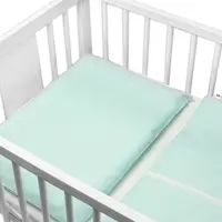 Baby Nellys Luxusní 2-dílné bavlněné povlečení - Royal Baby - mátové