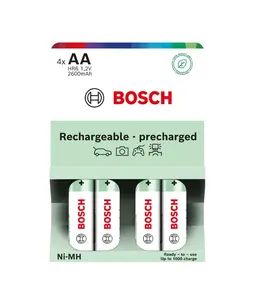 Bosch Rechargeable NiMh AA HR6 2600 mAh Precharged baterie 4 ks