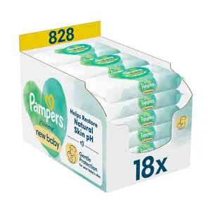 Pampers Harmonie New Baby vlhčené ubrousky 18x46 ks