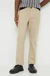 Kalhoty PS Paul Smith pánské, béžová barva, přiléhavé, M2R.922P.M21553
