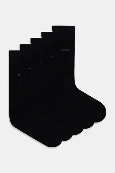 Ponožky BOSS (3-pack) pánské, černá barva, 50478221