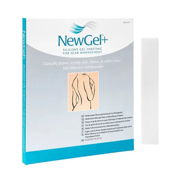 NewGel+ NG-301S Proužky silikonová náplast na jizvy 4 ks průhledná