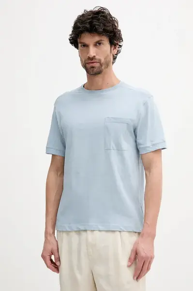 Tričko s příměsí lnu United Colors of Benetton