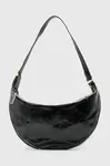 Kožená kabelka AllSaints HALF MOON černá barva, W020XZ