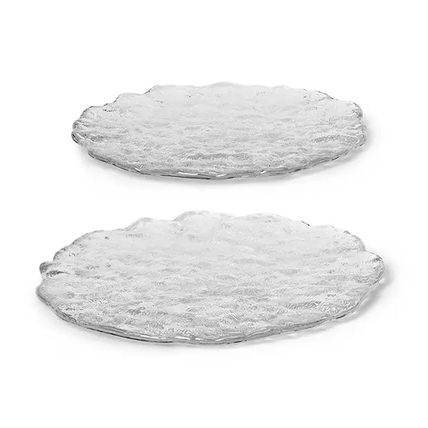 Sada talířů ferm LIVING Momento Glass Stones L 2-pack
