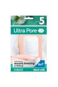 Medrull Náplast samolepicí sterilní 6 x 7 cm 5 ks