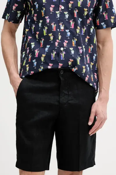 Lněné kraťasy United Colors of Benetton