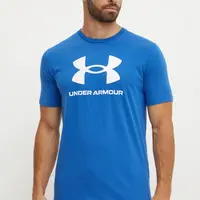 Tričko Under Armour SPORTSTYLE LOGO tmavomodrá barva, s potiskem, 1382911