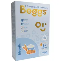 Beggs Mléčná 3zrnná kaše se sušenkami 200 g