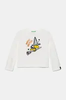 Dětské bavlněné tričko s dlouhým rukávem United Colors of Benetton
