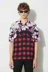 Košile Neil Barett LOOSE HAWAIIAN CHECK WITH BOLTS