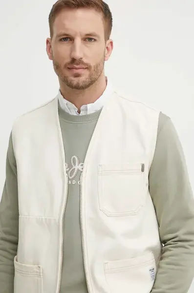 Džínová vesta Pepe Jeans ELM UTILTY GILET
