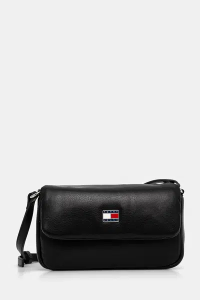 Kabelka Tommy Jeans černá barva, AW0AW16978