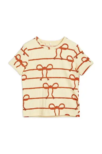 Dětské tričko Mini Rodini žlutá barva