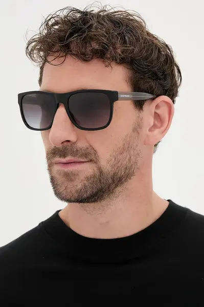 Sluneční brýle Emporio Armani pánské, černá barva