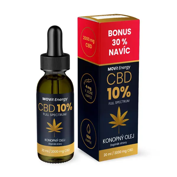 MOVit Energy CBD 10% Full Spectrum konopný olej 20 ml
