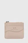 Peněženka Armani Exchange béžová barva, 948539 CC783