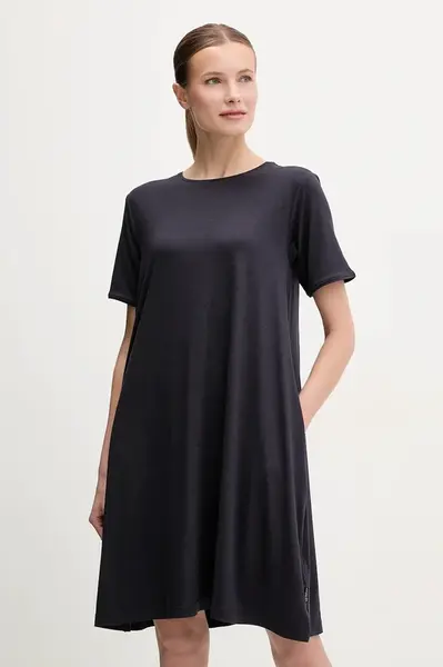 Sportovní šaty Jack Wolfskin Travel oranžová barva, mini, oversize