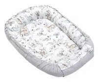 Medi Partners Baby cocoon/nest – Waffle – Deer in leaves + gray Waffle