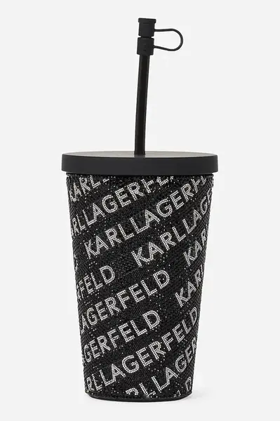 Karl Lagerfeld  Pohárek s brčkem  k/rhinestone