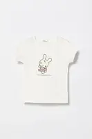 Bavlněné dětské tričko United Colors of Benetton bílá barva, s potiskem, 3I9WA1062