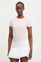 Tričko Abercrombie & Fitch růžová barva, KI139-5249