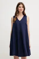 Lněné šaty United Colors of Benetton