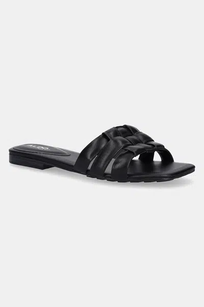 Kožené pantofle Aldo GOTOSANDAL dámské, černá barva, 13966678