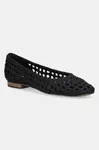 Baleríny Toms BLACK WOVEN BASKET