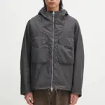 Bunda Barbour Barbour Utility Sapper Wax Jacket šedá barva, přechodná, MWX2445