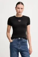 Tričko Tommy Jeans dámské, černá barva, DW0DW20316