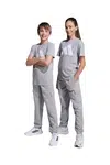 Dětské tepláky adidas šedá barva, JV9996