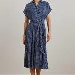Šaty Lauren Ralph Lauren modrá barva, midi, 200973374