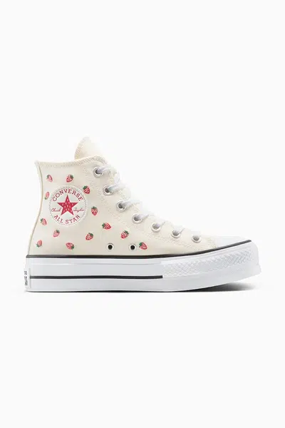 Kecky Converse Chuck Taylor All Star Lift béžová barva, A14934C