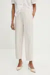 Kalhoty Answear.LAB dámské, béžová barva, high waist