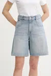Džínové šortky G-Star dámské, modrá barva, high waist, D26582-D943