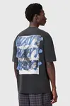 Bavlněné tričko AllSaints WAVY pánské, černá barva, s potiskem, M063PC