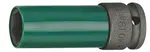 Nástrčná hlavice 1/2" s krytkou na ALU, pro rázové utahováky, 22 mm - JONNESWAY S18A4122 Velikost: 21 mm