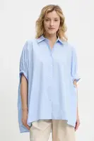 Bavlněná košile Answear.LAB modrá barva, relaxed, s klasickým límcem