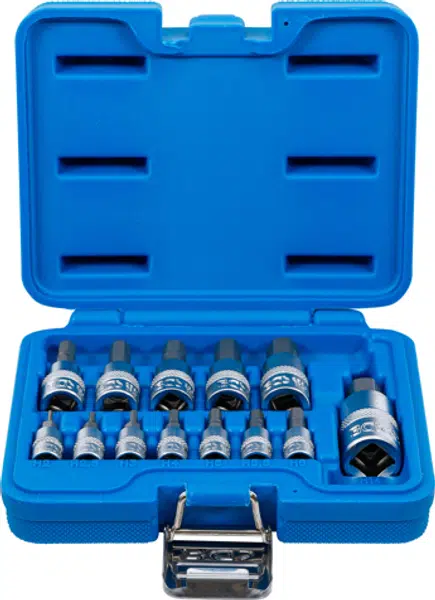 BGS technic Zástrčné hlavice Imbus 1/4", 3/8" a 1/2", H2-H14, sada 13 ks - BGS 74257
