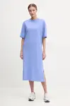 Bavlněné šaty The North Face Oversized fialová barva, maxi, oversize, NF0A8C2E0YI1
