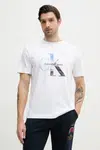 Bavlněné tričko Calvin Klein Jeans bílá barva, s potiskem, J30J327483