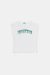 Dětské bavlněné tričko United Colors of Benetton bílá barva, 3I1XC10P1