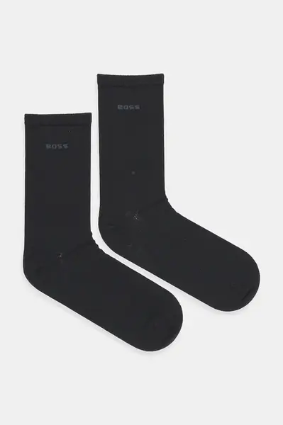 Ponožky BOSS 2-pack dámské, černá barva, 50543398
