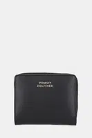 Kožená peněženka Tommy Hilfiger dámská, černá barva, AW0AW17499