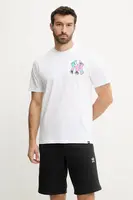 Bavlněné tričko 47 brand MLB New York Yankees pánské, bílá barva, s potiskem, BB017TEMECH657667WW