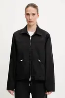 Bavlněná bunda The North Face Cedar Canvas Work černá barva, přechodná, oversize, NF0A8B99JK31