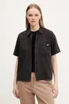 Bavlněná košile Dickies černá barva, regular, s klasickým límcem, DK0A4Z7UBLK1